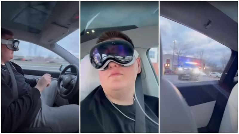 Tesla Driver Arrested for Driving with Apple Vision Pro Glasses