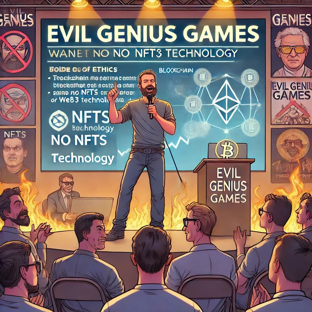 Evil Genius Games Owner Promotes NFT Tech Despite Company Policy Being Against It
